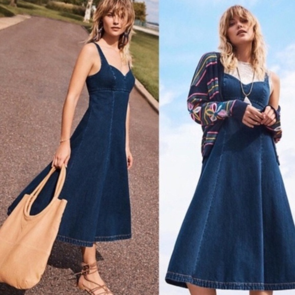 Denim Holding Horses dress